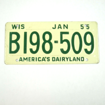Vintage 1955 Wheaties Cereal Wisconsin Metal Bicycle License Plate Dairy... - £10.37 GBP