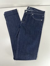 7 For All Mankind Roxanne Jeans Women&#39;s 28 Low Rise Straight Leg Dark De... - $12.01