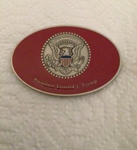 TRUMP RED CHALLENGE COIN OFFICIAL WHITE HOUSE OVAL PRESIDENT EAGLE  REPU... - £87.16 GBP