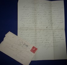 Victorian A Letter To Friends About Travel Plans &amp; Invitation Dinner Dat... - $3.99