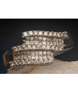 White Gold Diamond Cluster Ring 18ct 0,6ct Preowned Vintage Wedding Anni... - $1,541.99