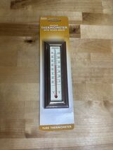 Vintage Springfield Plastic Indoor Thermometer Wood Gain Tube Retro Wall... - €12,87 EUR