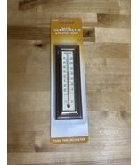 Vintage Springfield Plastic Indoor Thermometer Wood Gain Tube Retro Wall... - €12,87 EUR