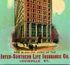 Vtg Advertising Postcard 1913 Louisville KY Inter-Southern Life Insurance Co - £22.54 GBP