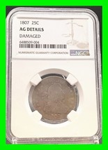 Early 1807 Draped Bust 25c Quarter - Heraldic Eagle - Certified NGC AG Details  - £393.47 GBP