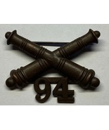 1902-1905, U.S ARMY ARTILLERY CORPS, BRONZE, 94th FIELD ARTILLERY, COLLA... - $649.65 MXN