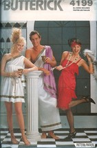 Butterick 4199 TOGAS Flapper XS-XL Costume Pattern UNCUT Frat Party Misses Mens - £15.81 GBP