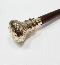 Nautical Antique Vintage Stick Designer Brass Handle Wooden Stick - $632.73 MXN