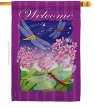 Dragonfly Paradise House Flag Garden Friends 28 X40 Double-Sided Banner - $36.97