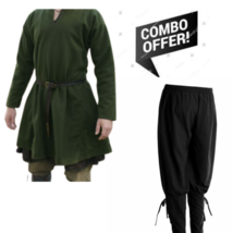 Medieval Tunica Celtic With Legging Full Sleeves Renaissance Shirt SCA LARP - £99.13 GBP+