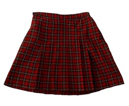 Handmade Red Plaid Skirt Womens Size Small 1960&#39;s 1970&#39;s - $24.74