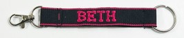 BETH Personalized Keychain Pink / Black - £6.87 GBP