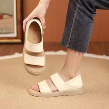 New Women Slippers Serpentine Double Layer Sandals Flat Bottom Ladies Be... - £23.59 GBP
