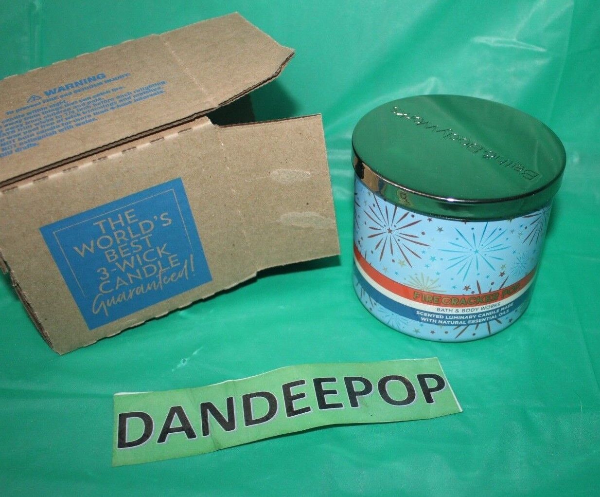 Primary image for Bah & Body Works Firecracker Pop 3 Wick Jar Candle 14.5 Oz