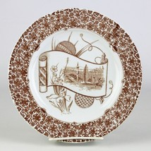 Copeland Spode Cairo Brown Luncheon Plate, Antique England Aesthetic Movement 9&quot; - £15.93 GBP