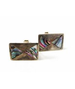 Mexican Sterling Silver &amp; Abalone Cufflinks Unbranded 41416a - £43.51 GBP