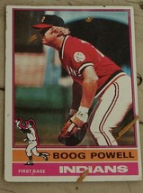 Boog Powell, Indians, 1976  #45 Topps Baseball Card,  GOOD CONDITION - £0.79 GBP