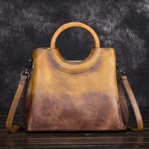Leather handbags hand-painted suede leather handbags retro craft trend ladies ha - £108.71 GBP