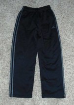 Boys Pants Adidas Black Gray Side Striped Climawarm Field Performance Pants-sz L - £8.52 GBP