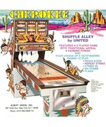 Cherokee United Arcade Flyer Original 1977 NOS Shuffle Alley Bowling Game Art - $27.05