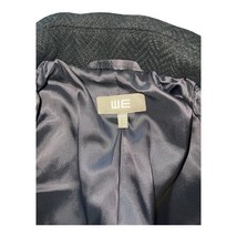 Vintage WE Black Wool Blend Belted Long Coat UK Size M Fitted Tailored Trench image 8