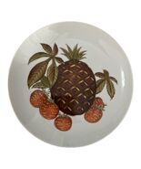 VTG Hand Painted Porcelain Decorative Plate Pineapple Strawberry Motif 8” - $22.50