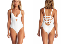 Vitamin A Swim White Ecolux Neutra Strappy Cut Out One Piece (8/M) Nwt $192 - £103.91 GBP