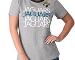 Pour Femme Petit NFL Jacksonville Jaguars Ras Cou Contraste Invaincu T-S... - £10.18 GBP