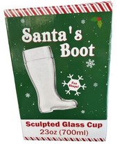 2023 Santa’s Boot Collectible Drinking Glass 23oz New Christmas Drinkwar... - $14.99