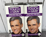 (2) Just For Men Touch Of Gray Comb-In Haircolor T-55 Black Damaged Box - $26.19