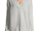 Time And Tru Women&#39;s V Neck Pullover Sweater SMALL (4-6) Light Grey New - $19.57