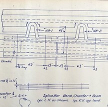 1950 Railroad Bangor Aroostook Switch Rail Heel Fittings Blueprint F18 D... - $84.36