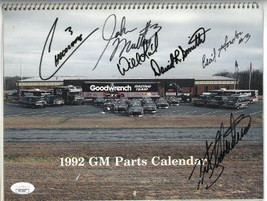 1992 GM Parts Calendar signed 6 sigs JSA-Flying Aces DannyChocolate Myer... - $88.95