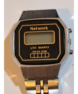 Vintage Network LCD quartz Solar Look women&#39;s digital watch Hong Kong 19... - $13.61 CAD