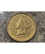 Gold 1853-P Type 1 Liberty Head Gold Dollar Coin Currency Bullion Antiqu... - $544.50
