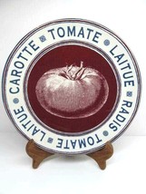 Certified International French Market  10 5/8&quot; Tomato Plate READ   Chip On Back - £13.90 GBP