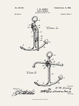12872.Decor Poster.Home wall art.Room vintage design.Ship Anchor patent.Maritime - £13.41 GBP+
