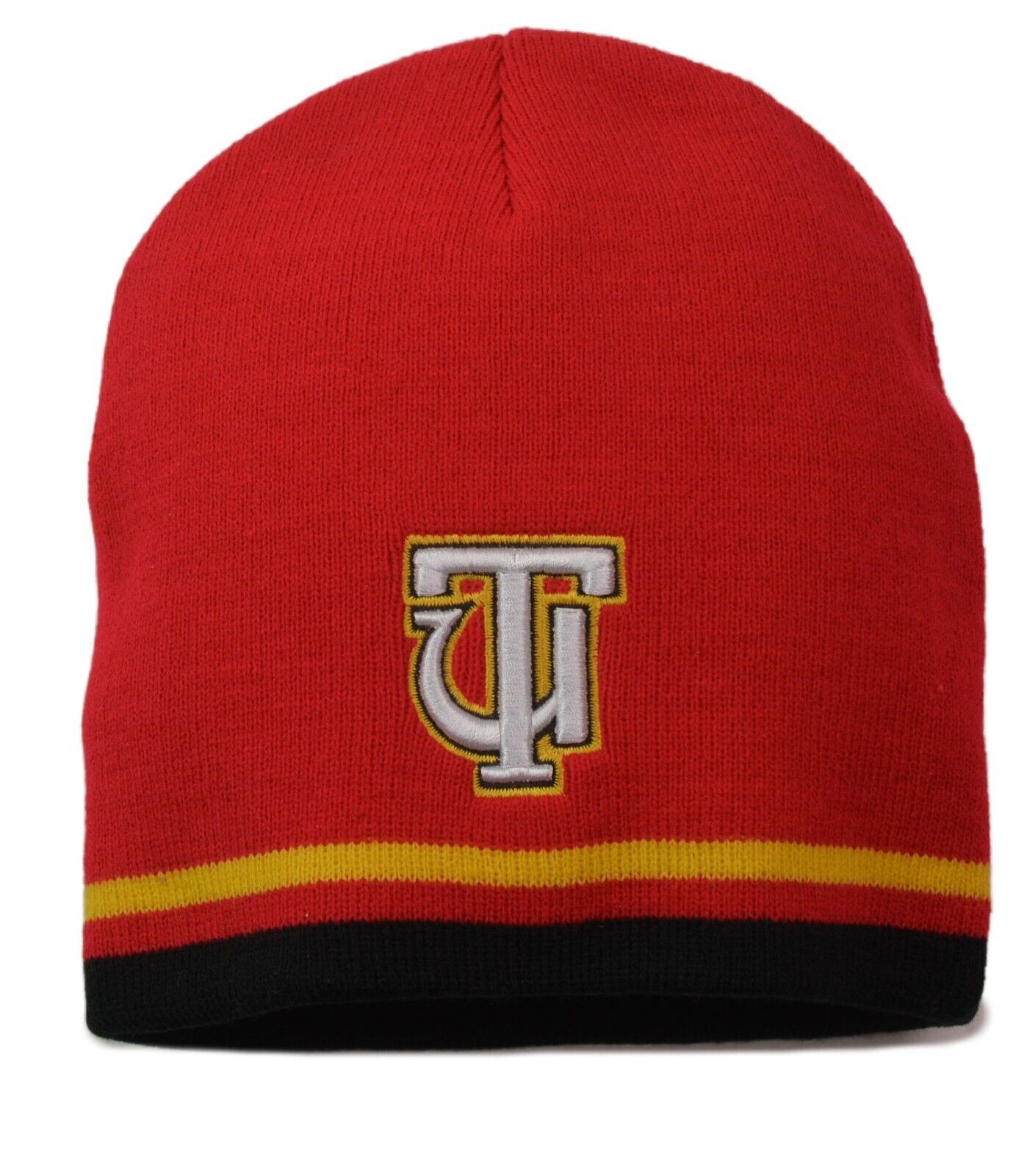 Tuskegee Golden Tigers NCAA Red & Black Team Knit Logo Beanie, Winter Hat