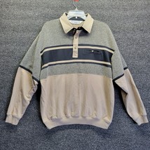 Vintage Palmland Classics Men&#39;s Brown Collared Pullover Sweater Shirt XL - £17.30 GBP