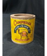 Early 1900s Campbell&#39;s Varnish Stain Can GREAT PAPER LABEL W/ CAMEL GRAP... - $40.37 CAD