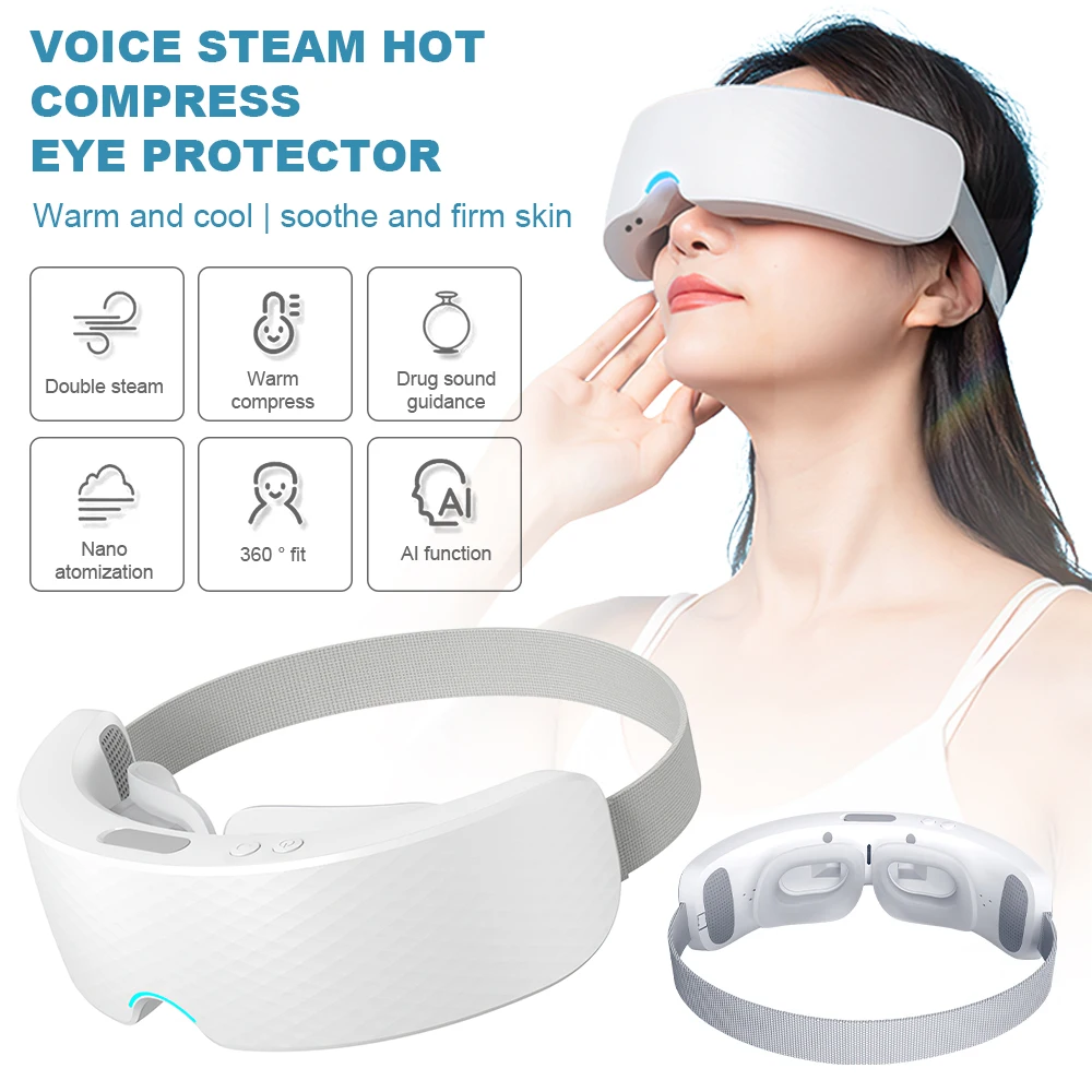  heat steam eyeshade music relax sleep eye mask anti dark circle eye patch eye massager thumb200