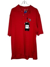 Adidas Men&#39;s Shirt Polo Collared Button-Up Tennessee Titans NFL Red Large NWT - $25.73