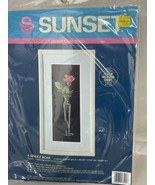 A Single Rose 1990 Sunset / Dimensions Counted Cross Stitch Kit sealed - £11.70 GBP