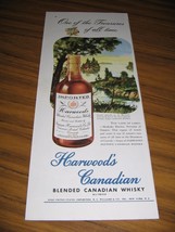 1947 Print Ad Harwood&#39;s Canadian Whiskey Painting by Earl C. Van Swearingen - £12.10 GBP