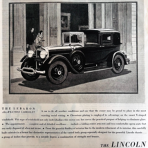 1930 Lincoln Lebaron Advertisement Automobilia Cabriolet All Weather DWWW10 - $741.67 MXN
