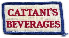 Vintage Cattani&#39;s Beverages Uniform Hat Jacket Patch Liquor Store Pennsylvania - £11.66 GBP