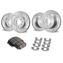 VEVOR Front Rear Brake Kit, Brake Rotors Ceramic Brake Pads Replacement Kit - $221.99