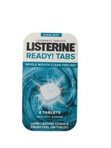 Listerine Ready! Tabs Clean Mint On The Go Mouth Clean Chewable 8 Tablets  - £15.45 GBP