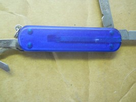 Retired Wenger  Esquire Swiss Army knife in translucent blue - £6.89 GBP