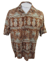 Munsingwear Men Hawaiian camp shirt M pit to pit 24 aloha tropical pineapple  - £11.73 GBP